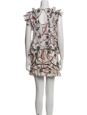 Isabel Marant Printed Studded Accents Skirt Set