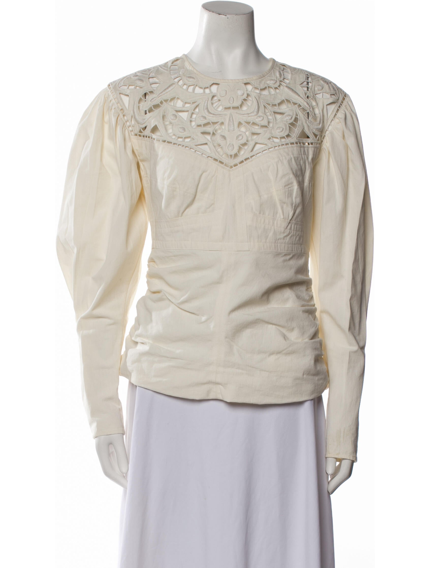 Isabel Marant Crew Neck Long Sleeve Blouse