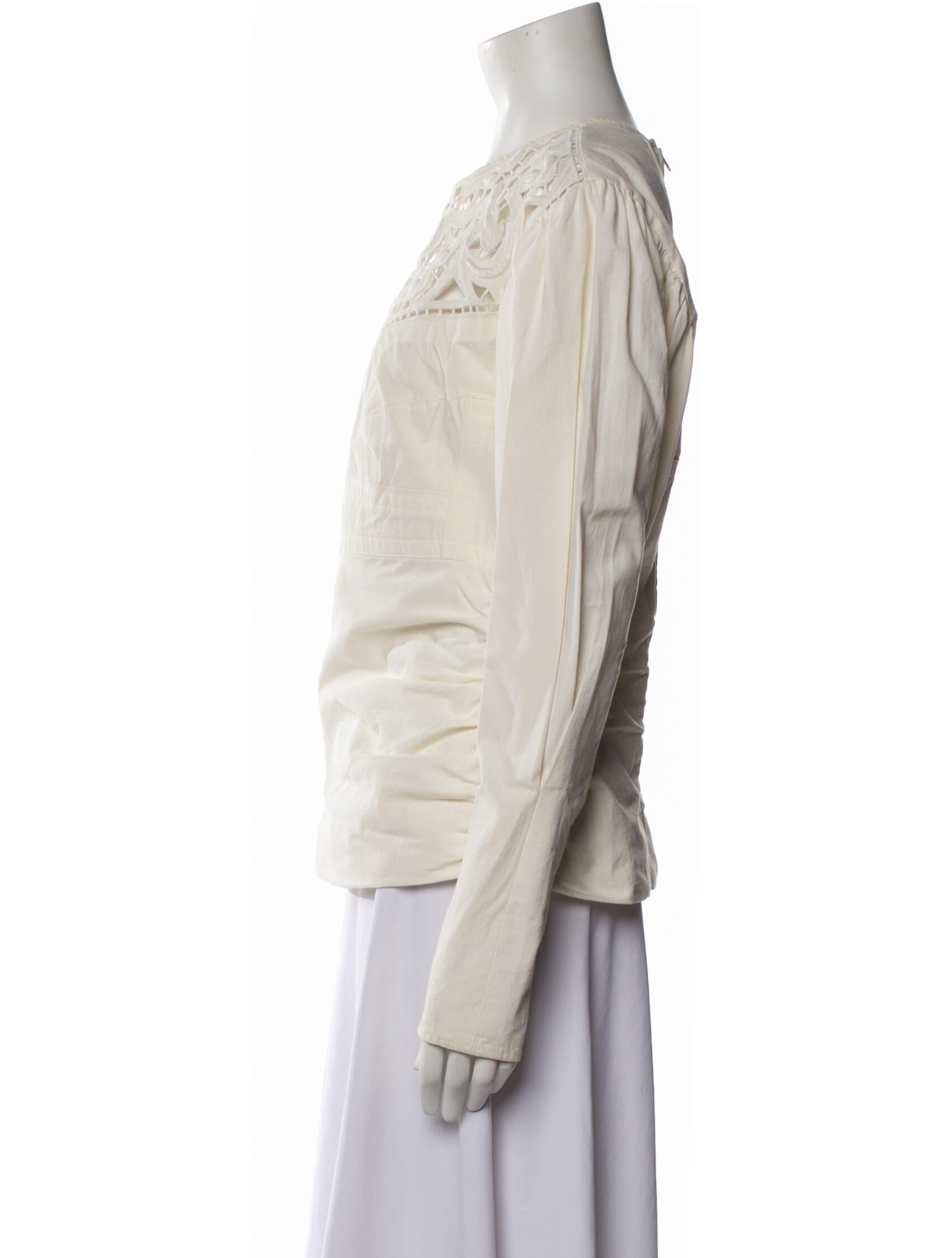 Isabel Marant Crew Neck Long Sleeve Blouse