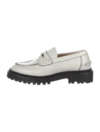 Isabel Marant Leather Tassel Accents Loafers