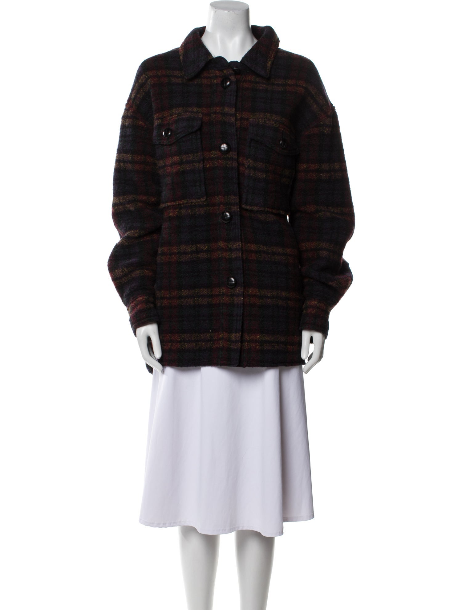 Isabel Marant Wool Plaid Print Jacket