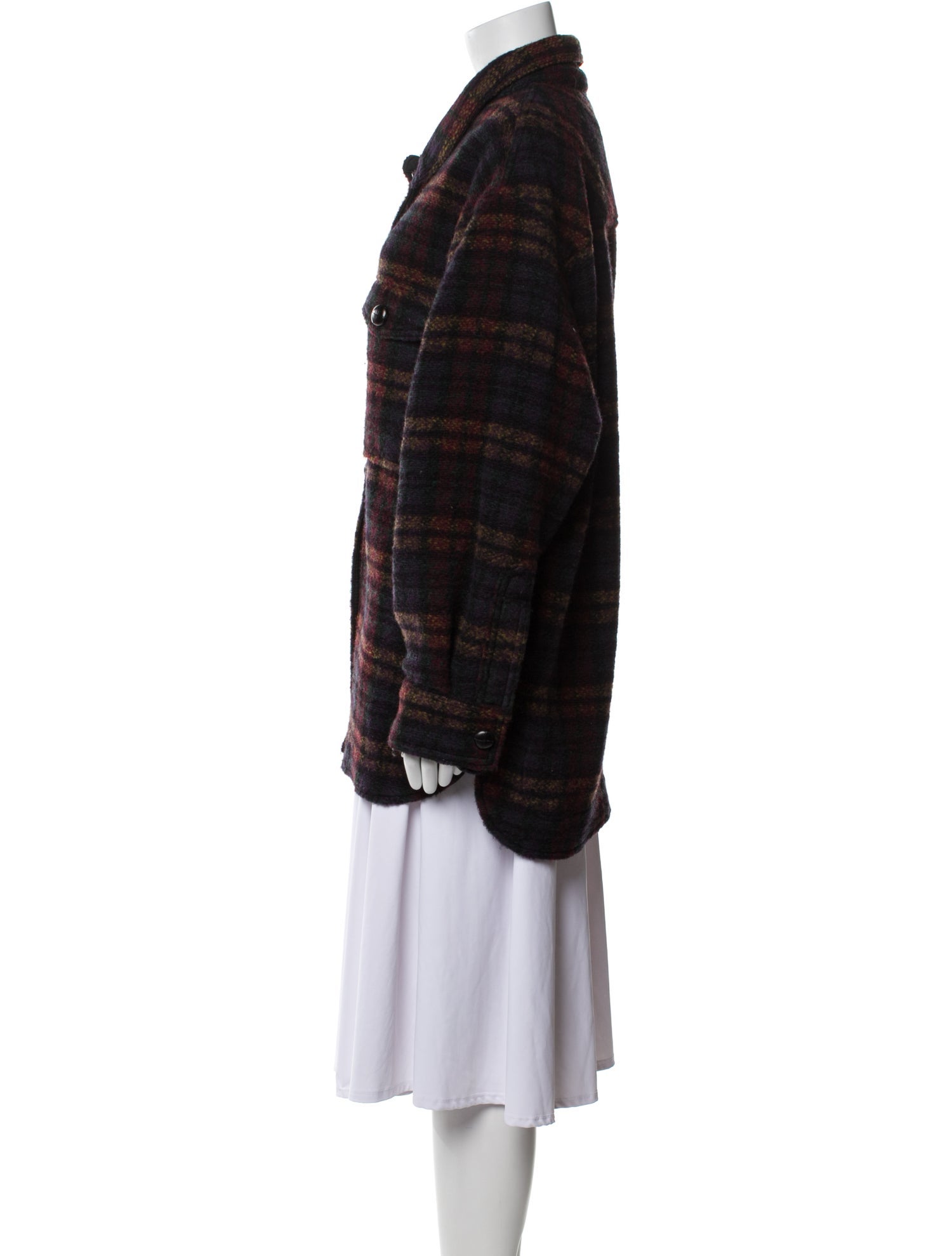 Isabel Marant Wool Plaid Print Jacket