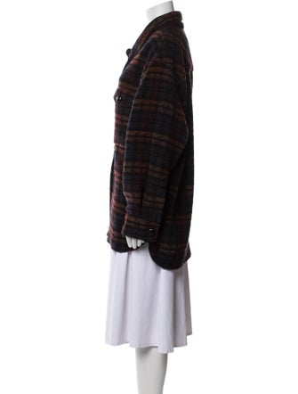 Isabel Marant Wool Plaid Print Jacket