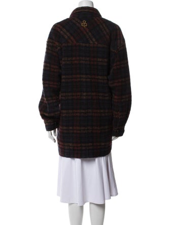 Isabel Marant Wool Plaid Print Jacket