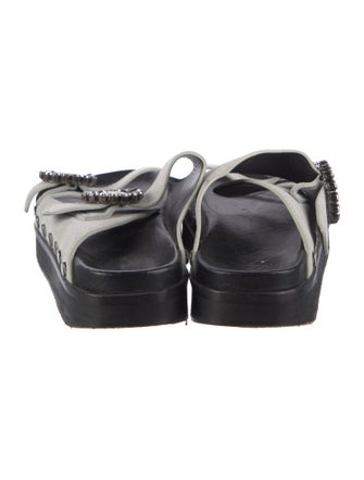 Isabel Marant Suede Crystal Embellishments Slides