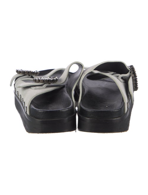 Isabel Marant Suede Crystal Embellishments Slides