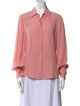 Isabel Marant Silk Long Sleeve Button-Up Top