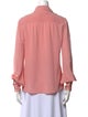 Isabel Marant Silk Long Sleeve Button-Up Top