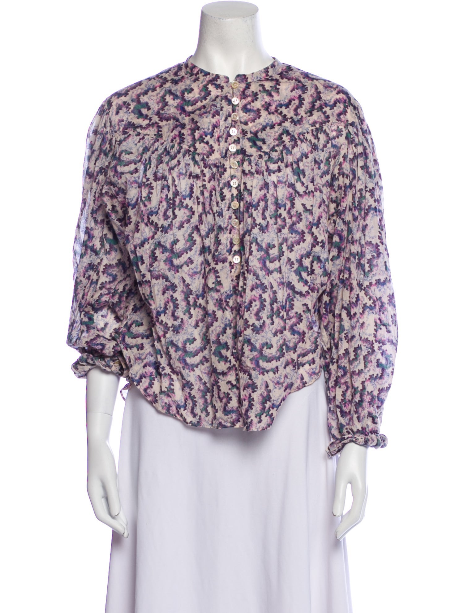 Isabel Marant Printed Crew Neck Blouse