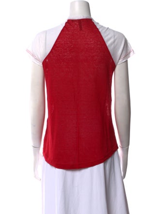 Isabel Marant Linen Scoop Neck T-Shirt