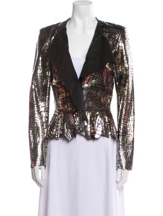 Isabel Marant Leather Printed Evening Jacket