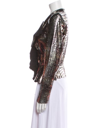 Isabel Marant Leather Printed Evening Jacket
