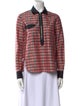 Isabel Marant Plaid Print Long Sleeve Button-Up Top