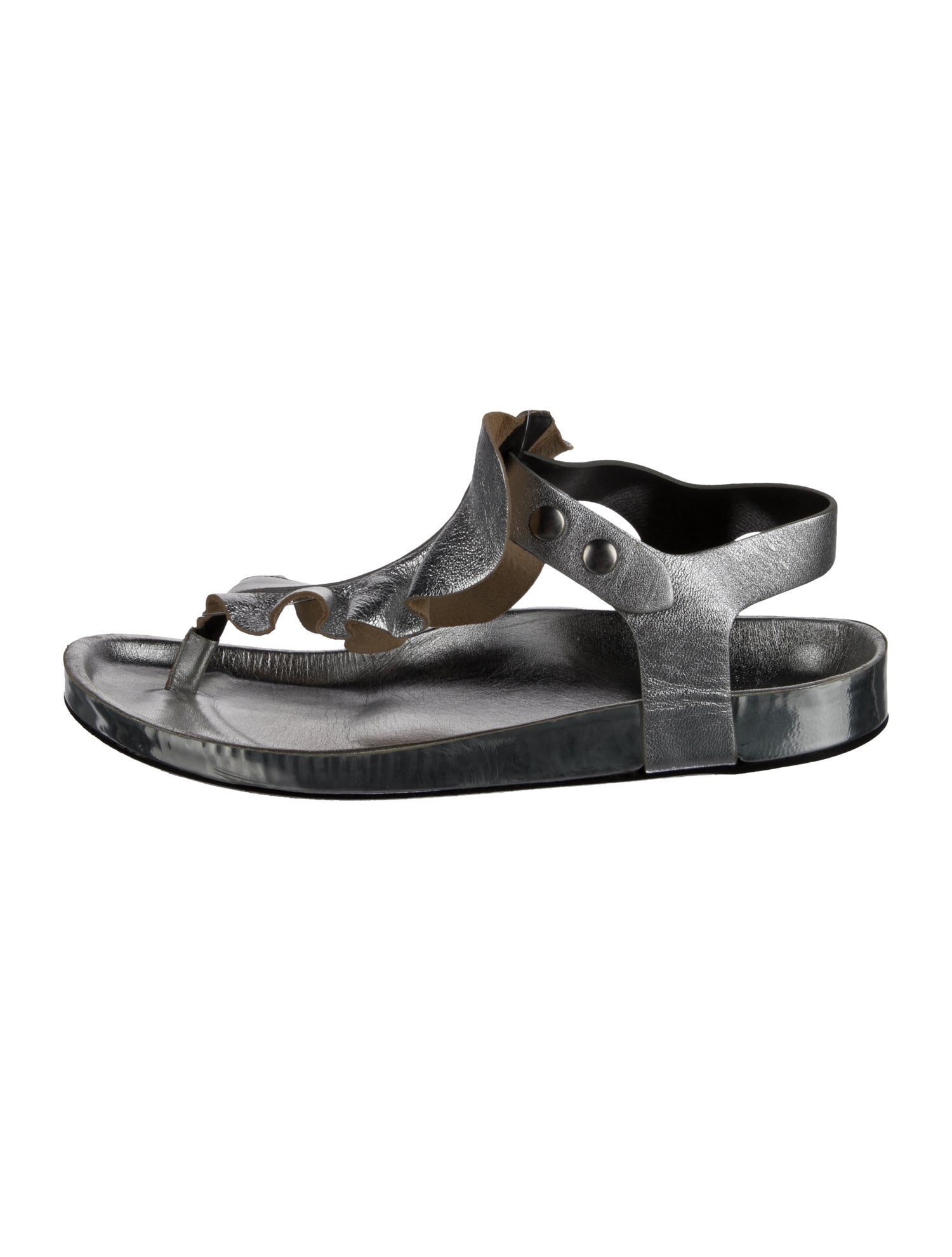 Isabel Marant Leather T-Strap Sandals