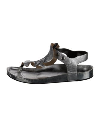 Isabel Marant Leather T-Strap Sandals