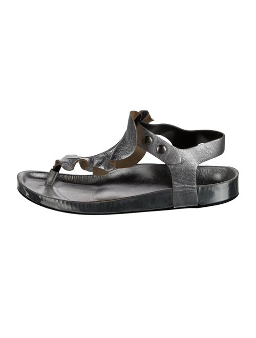 Isabel Marant Leather T-Strap Sandals