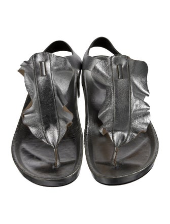 Isabel Marant Leather T-Strap Sandals