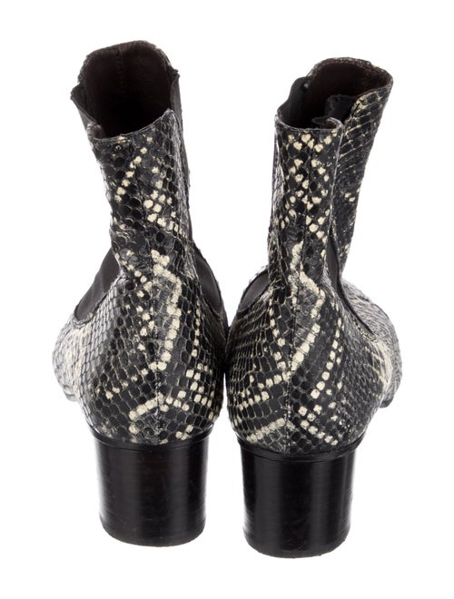 Isabel Marant Leather Animal Print Chelsea Boots