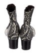 Isabel Marant Leather Animal Print Chelsea Boots