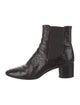 Isabel Marant Patent Leather Grosgrain Trim Chelsea Boots