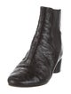 Isabel Marant Patent Leather Grosgrain Trim Chelsea Boots