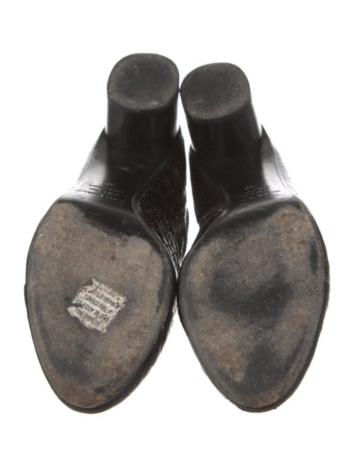 Isabel Marant Patent Leather Grosgrain Trim Chelsea Boots