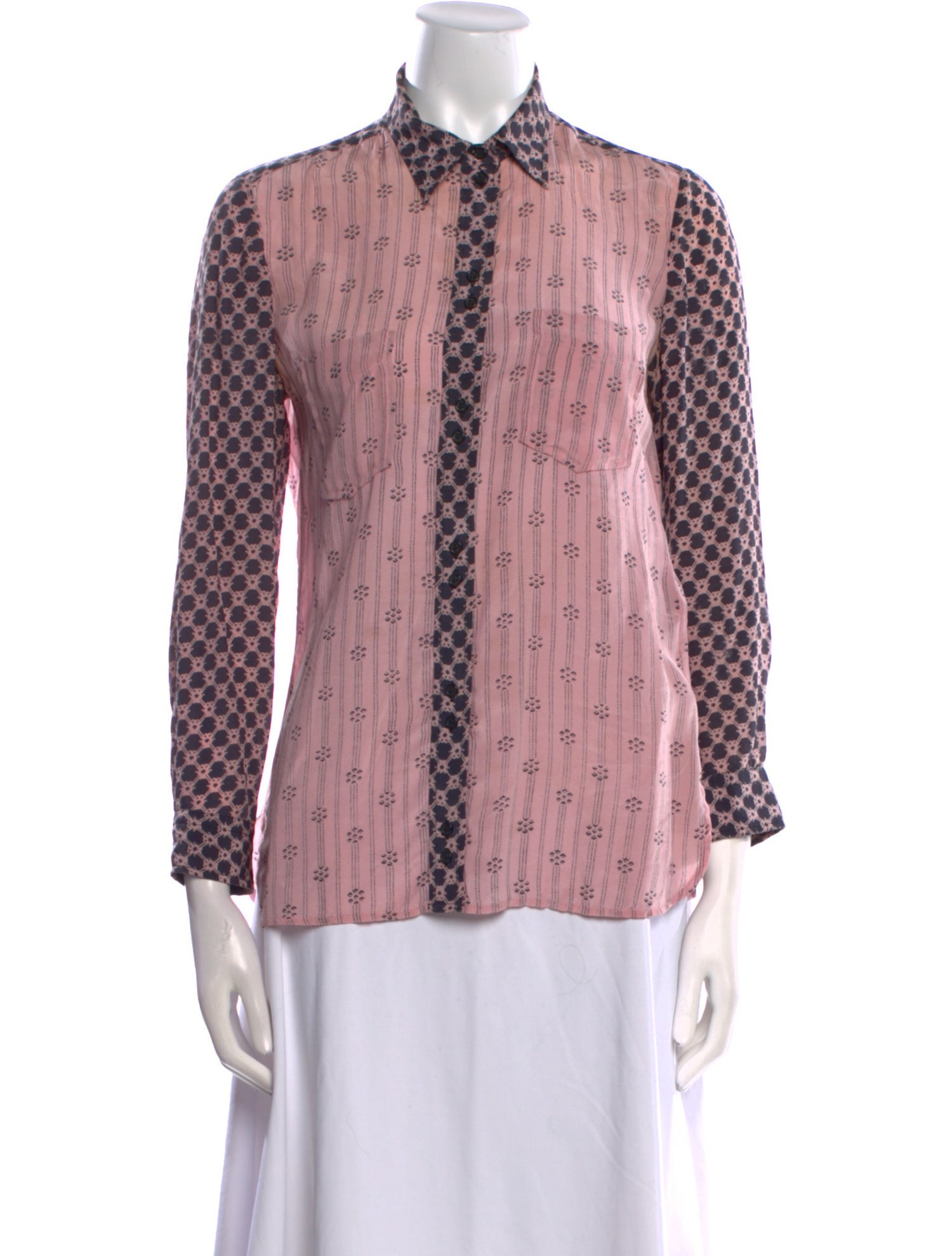 Isabel Marant Silk Printed Button-Up Top