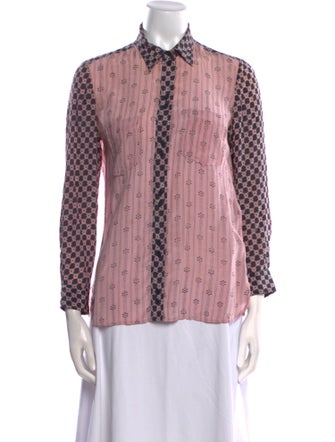 Isabel Marant Silk Printed Button-Up Top