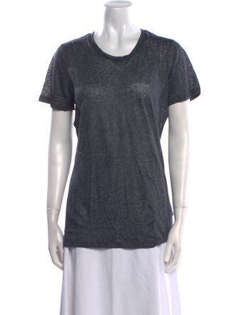 Isabel Marant Linen Scoop Neck T-Shirt