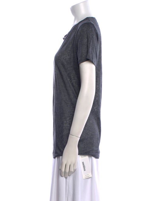 Isabel Marant Linen Scoop Neck T-Shirt