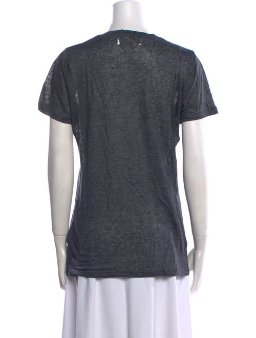 Isabel Marant Linen Scoop Neck T-Shirt