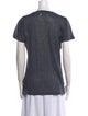 Isabel Marant Linen Scoop Neck T-Shirt