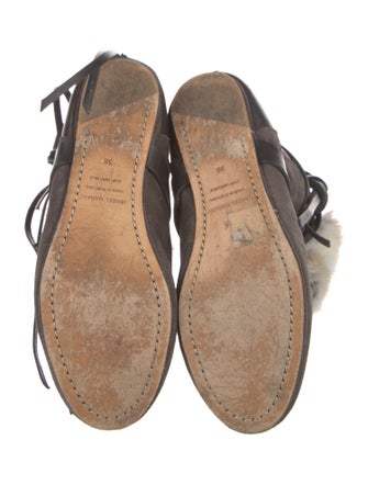 Isabel Marant Suede Fur Trim Boots
