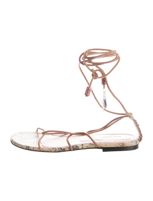 Isabel Marant Snakeskin Animal Print Gladiator Sandals