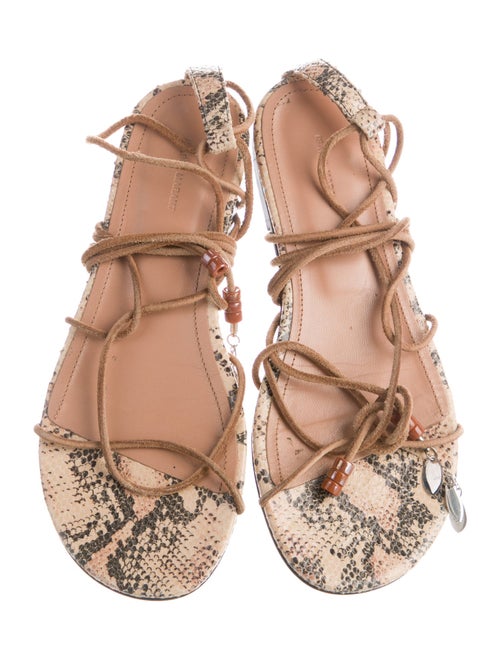 Isabel Marant Snakeskin Animal Print Gladiator Sandals
