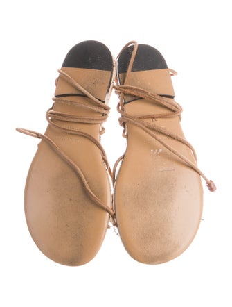 Isabel Marant Snakeskin Animal Print Gladiator Sandals