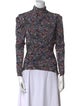 Isabel Marant Floral Print Mock Neck Blouse