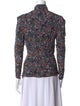 Isabel Marant Floral Print Mock Neck Blouse