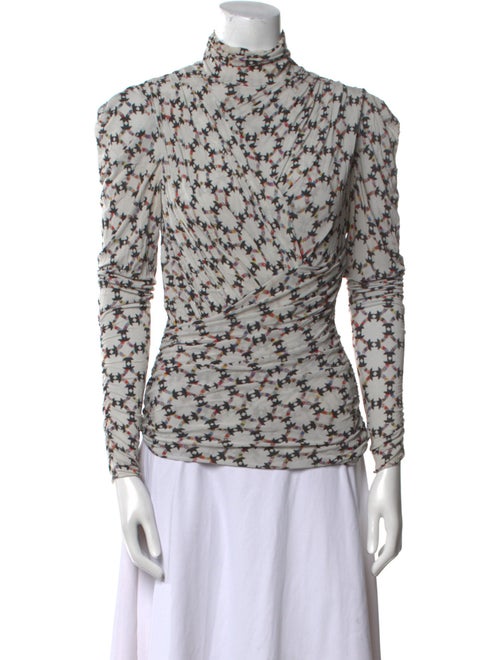 Isabel Marant Printed Mock Neck Blouse