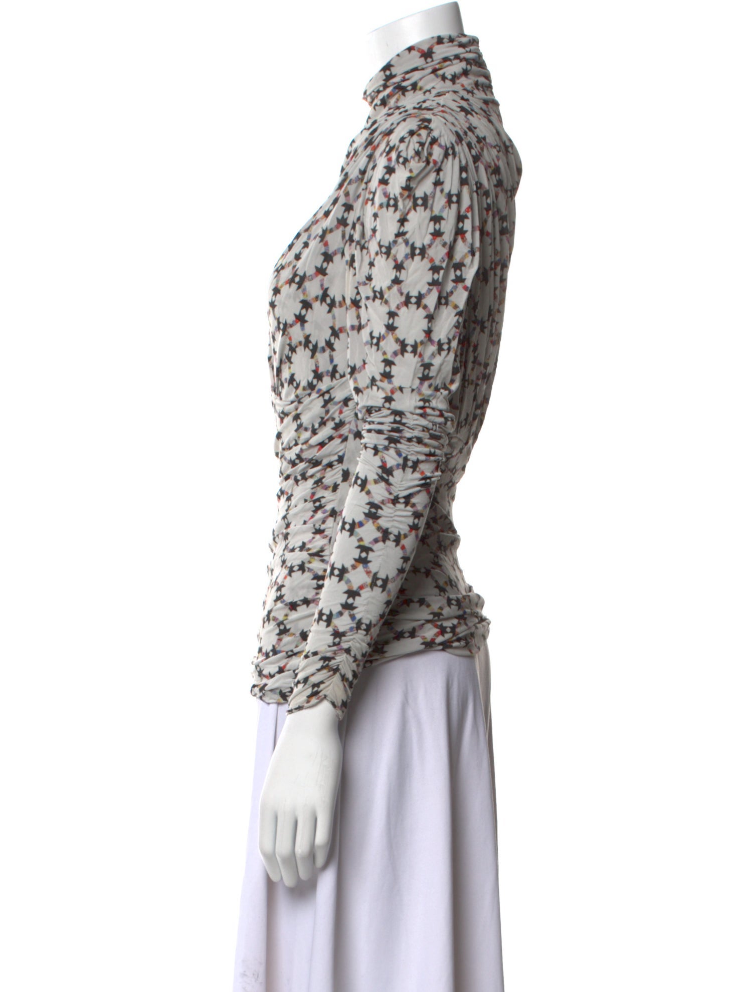 Isabel Marant Printed Mock Neck Blouse
