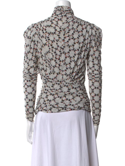 Isabel Marant Printed Mock Neck Blouse