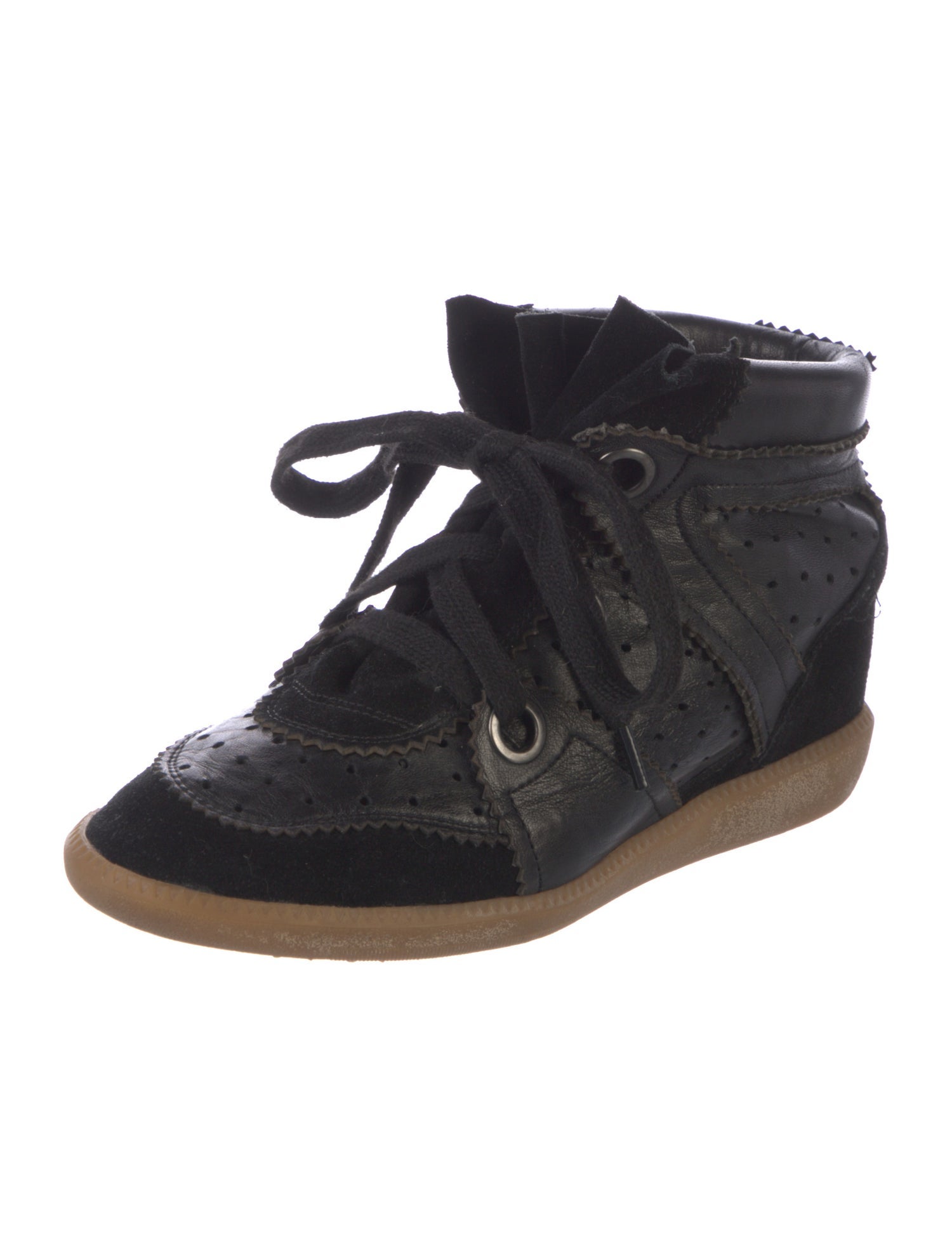 Isabel Marant Leather Wedge Sneakers