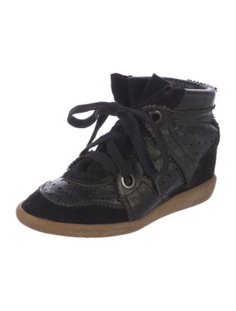 Isabel Marant Leather Wedge Sneakers