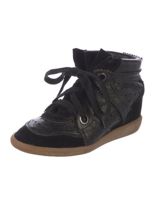 Isabel Marant Leather Wedge Sneakers