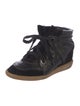 Isabel Marant Leather Wedge Sneakers