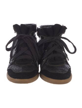 Isabel Marant Leather Wedge Sneakers