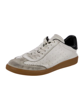 Isabel Marant Leather Lasercut Accents Sneakers