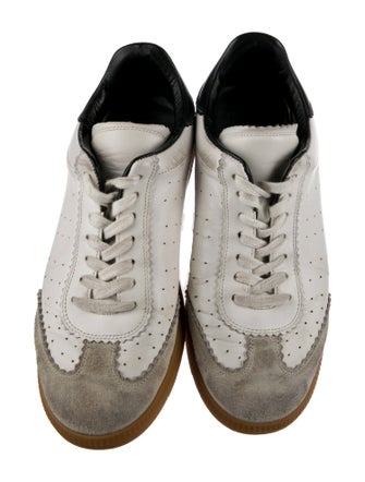 Isabel Marant Leather Lasercut Accents Sneakers
