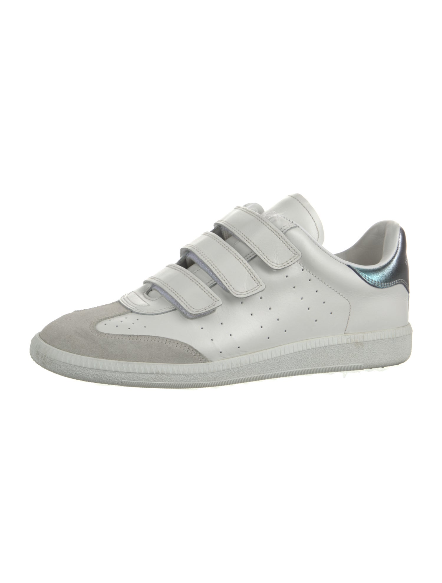Isabel Marant Leather Colorblock Pattern Sneakers
