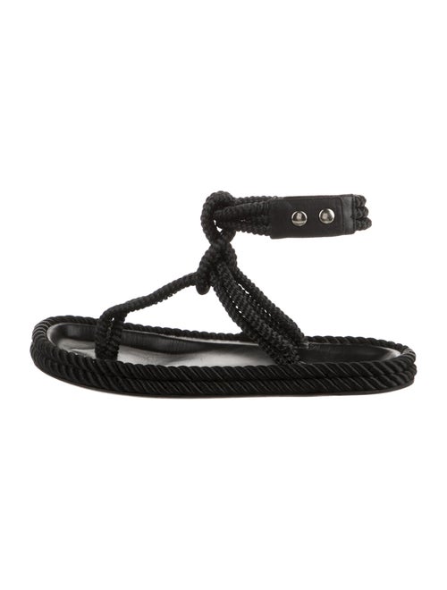 Isabel Marant Braided Accents T-Strap Sandals